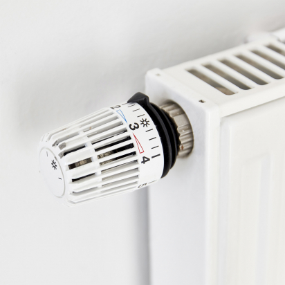 Thermostat an einem Heizkörper